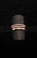 Sortija de Oro Rosa y Oro Blanco con Diamantes