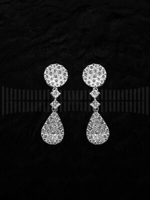 Pendientes de Oro Blanco con Diamantes
