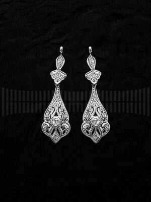 Pendientes de Oro Blanco con Diamantes