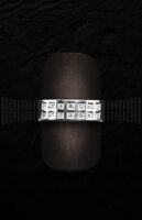 Sortija de Oro Blanco con Diamantes