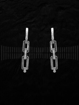 Pendientes de Oro Blanco con Diamantes