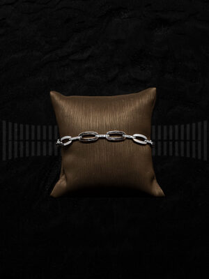 Pulsera de oro blanco con Circonitas