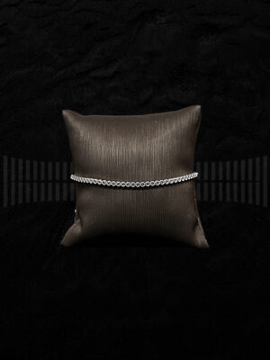 Pulsera de Oro Blanco con Circonitas tipo Riviere