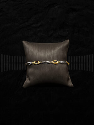 Pulsera de Oro Blanco y Oro Amarillo