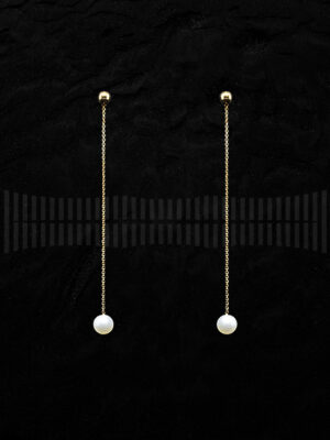 Pendientes de Oro Amarillo con Perla