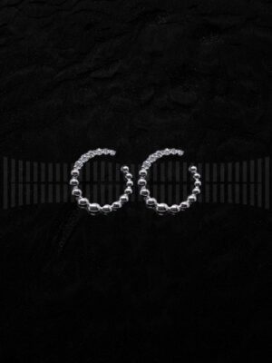 Pendientes aro invertido brillantes