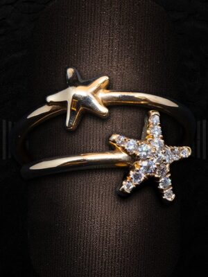 FIL BT18 AN29R SORTIJA ORO ROSA CON DIAMANTES (ESTRELLAS)-detalle