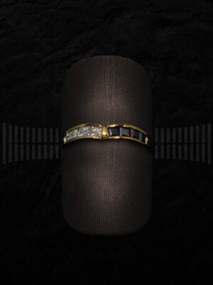 Sortija Oro Amarillo Zafiro y Brillantes