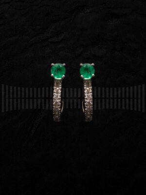 Pendientes Brillantes y Esmeralda