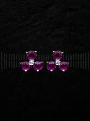 Roseta Oro Rosa rubí y brillante