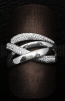 Sortija Oro Blanco y Circonitas