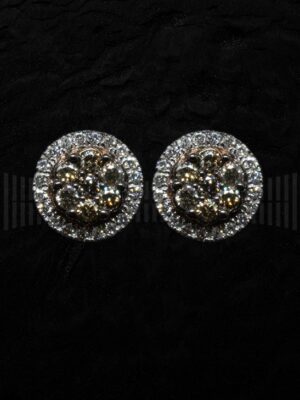 SSF 247-01065-ROSETA ORO ROS BRILLANTE BROWN Y BRILLANTE BLANCO-detalle