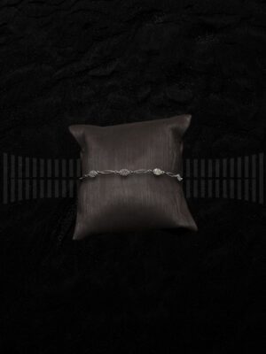 Pulsera Oro Blanco y Circonitas