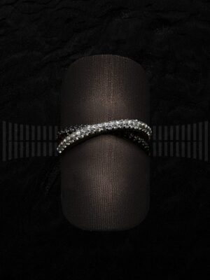 Sortija Oro Amarillo Circonita Blanca y Circonita Negra