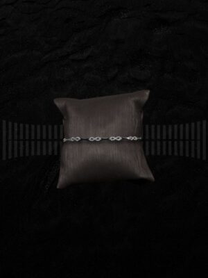 Pulsera Oro Blanco y Circonitas