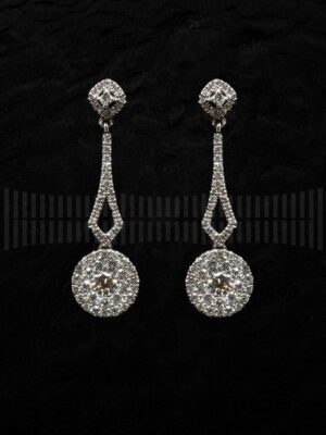 SSF BT 118 433-00163-00 PENDIENTES LARGOS ROSETA BRILLANTES-detalle