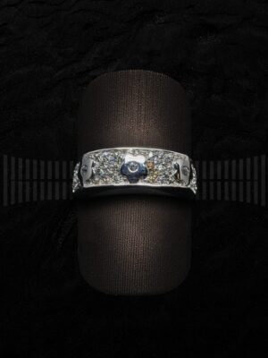 Sortija Oro Blanco y Circonitas