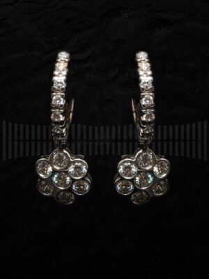 PE00228 _PENDIENTE ORO BLANCO BRILLANTES-detalle