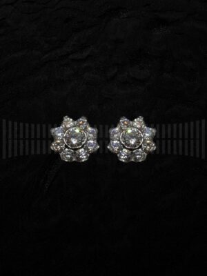 Roseta de Oro blanco con Brillantes