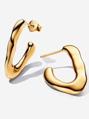 Pendientes de Aro Abierto Forma Orgánica de V