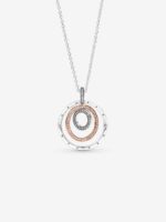Collar Colgante Círculos en Dos Tonos