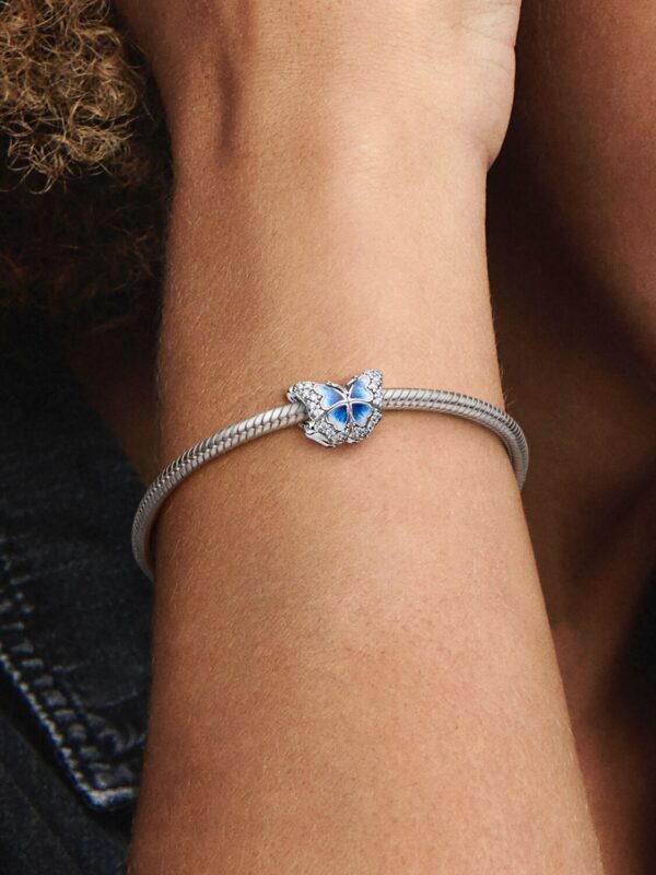 Charm Mariposa Azul Brillante