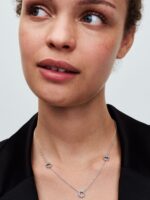 Collar de Cadena Círculos de Pavé