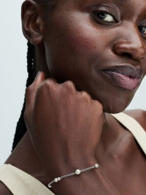 Pulsera de Cadena Estación Perlas Cultivadas de Agua Dulce Tratadas