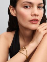 Pulsera Rígida Corazón Forma Orgánica