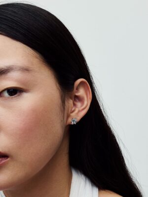 Pendientes de Botón Herbario Brillante