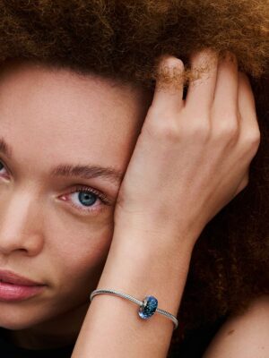 Charm en Cristal de Murano Azul Oscuro