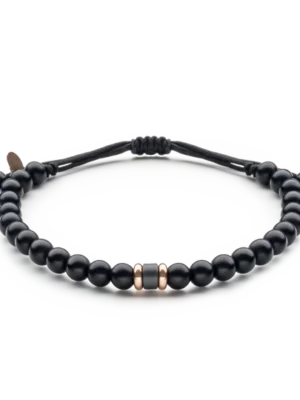 Colección Wolf Small Bracelets, Onix Y Hermantite, Cuencas Pequeñas