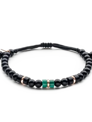 Colección Wolf Small Bracelets, Onix Y Malaquita, Cuencas Pequeñas