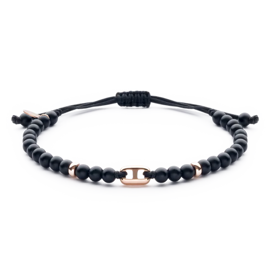 Colección Wolf Macramé Bracelets, Onix, Cuencas Pequeñas