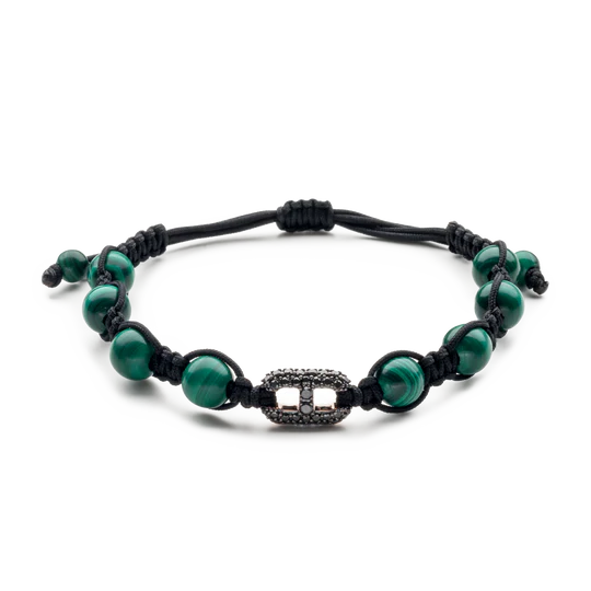 Colección Wolf Big Bracelets, Malaquita, Cuencas Grandes