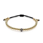 Colección Wolf Small Bracelets, Diamante Negro 0.27 Ct, Macramé