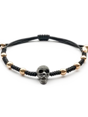 Colección Wolf Small Bracelets, Diamante Negro 0.70 Ct, Calaveras
