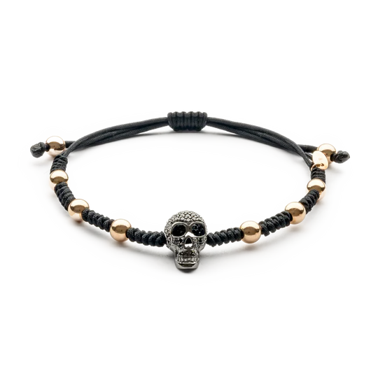 Colección Wolf Small Bracelets, Diamante Negro 0.70 Ct, Calaveras