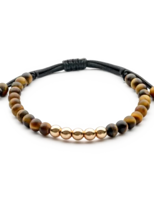 Colección Wolf Small Bracelets, Ojo De Tigre, Cuencas Pequeñas