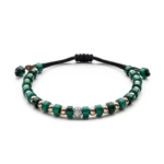 Colección Wolf Small Bracelets, Diamante 0.21 Ct, Malaquita, Cuencas Pequeñas