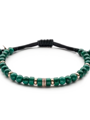 Colección Wolf Small Bracelets, Malaquita, Cuencas Pequeñas