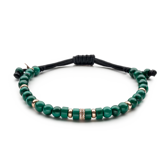 Colección Wolf Small Bracelets, Malaquita, Cuencas Pequeñas