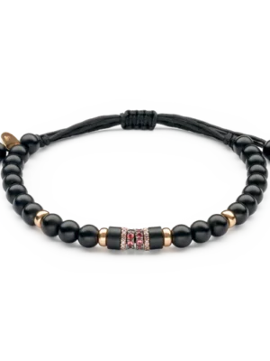 Colección Wolf Small Bracelets, Diamante 0.11 Ct, Rubi Y Onix, Cuencas Pequeñas