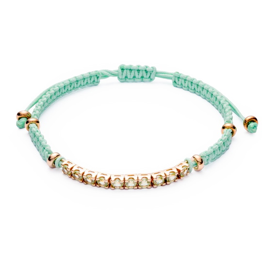 Colección Wolf Macramé Bracelets, Peridoto, Macramé