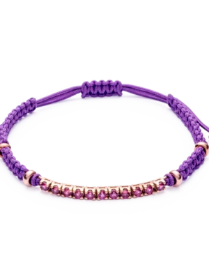 Colección Wolf Macramé Bracelets, Rodolita, Macramé