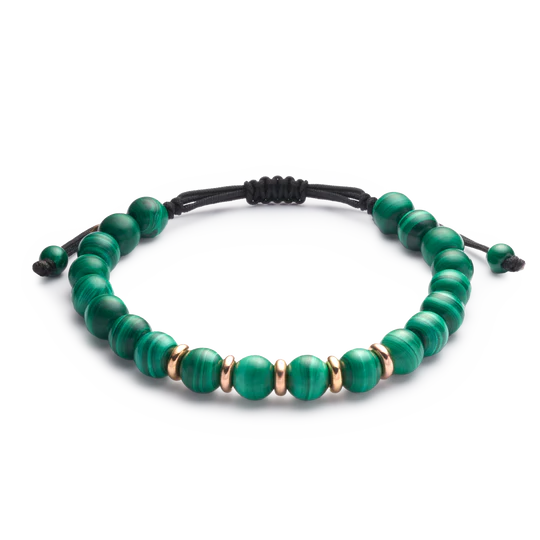 Colección Wolf Small Bracelets, Malaquita, Cuencas Pequeñas