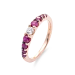 Colección Classic, Diamante 0.16 Ct, Rubi, Alianza