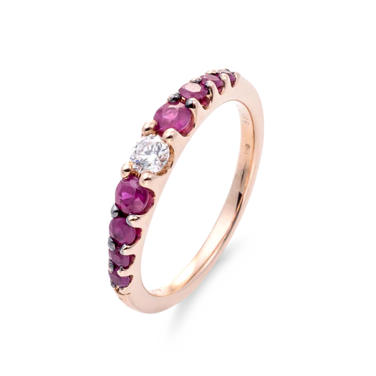 Colección Classic, Diamante 0.16 Ct, Rubi, Alianza