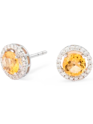 Colección Classic, Diamante 0.25 Ct, Citrino, Botón