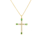 Colección Classics, Crosses, Diamante 0.10 Ct, Tsavorita, Cruces